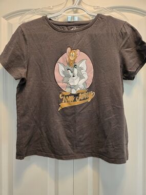 Tom & Jerry Graphic Women's Tee - Charcoal